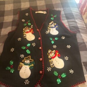 Vintage Victoria Jones Snowman Christmas sweater